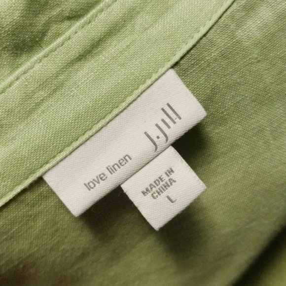 New J. Jill linen button down Long sleeve shirt L - Picture 10 of 16